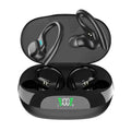 SP16 Wireless Earbuds Headphones with Microphone, Sports Earhook and LED Display Charging Case