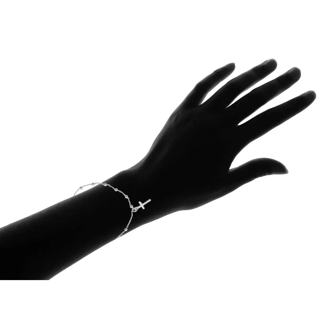 Sterling Silver Rosary Bracelet