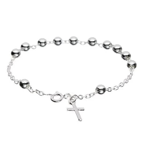 Sterling Silver Rosary Bracelet