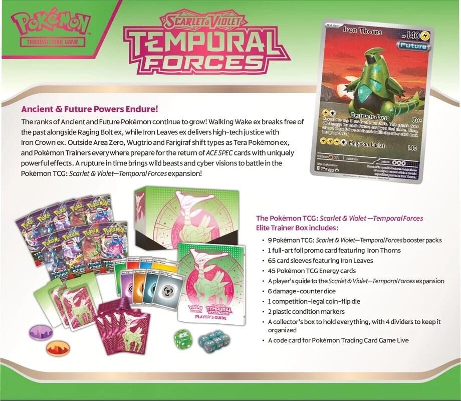 Temporal Forces Elite Trainer Box - SV05: Temporal Forces (TEF)