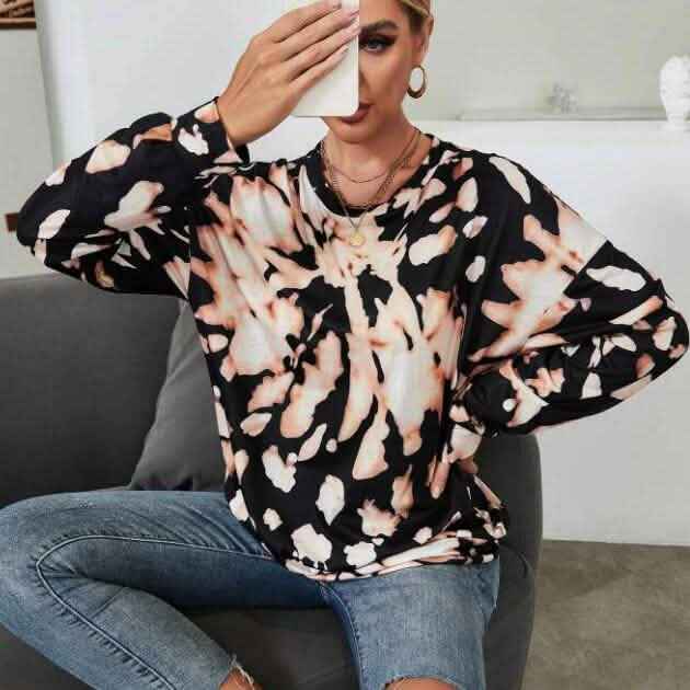 Tie Dye Drop Shoulder Sweatshirt