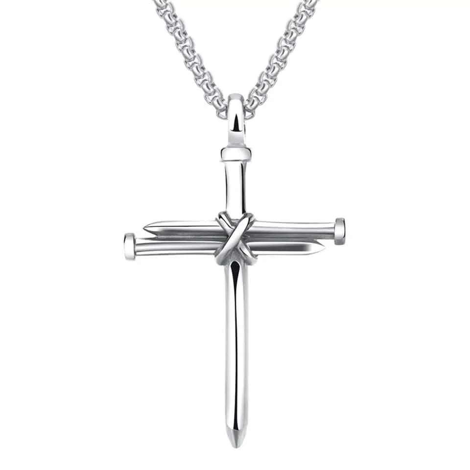 Titanium Steel Casting Steel Nails Cross Men's Pendant Punk Style