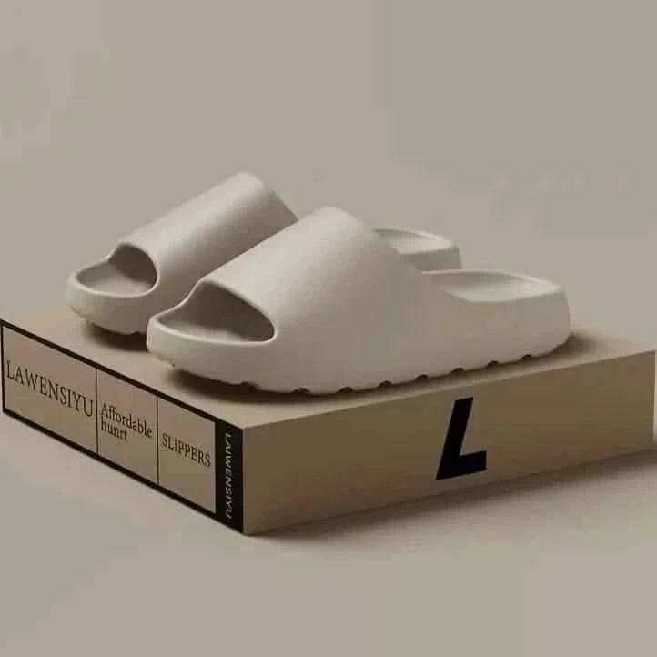 Unisex Soft Slippers, Comfortable Indoor/Outdoor Slide Sandals, Non-slip Textured Design Footwear