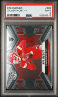 Graded 2024 Panini Mosaic Xavier Worthy #285 Rookie RC Football Card PSA 9 Mint