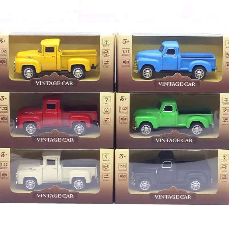 Vintage Mini Diecast  Truck Christmas Metal Farmhouse Decorative Tabletop Storage