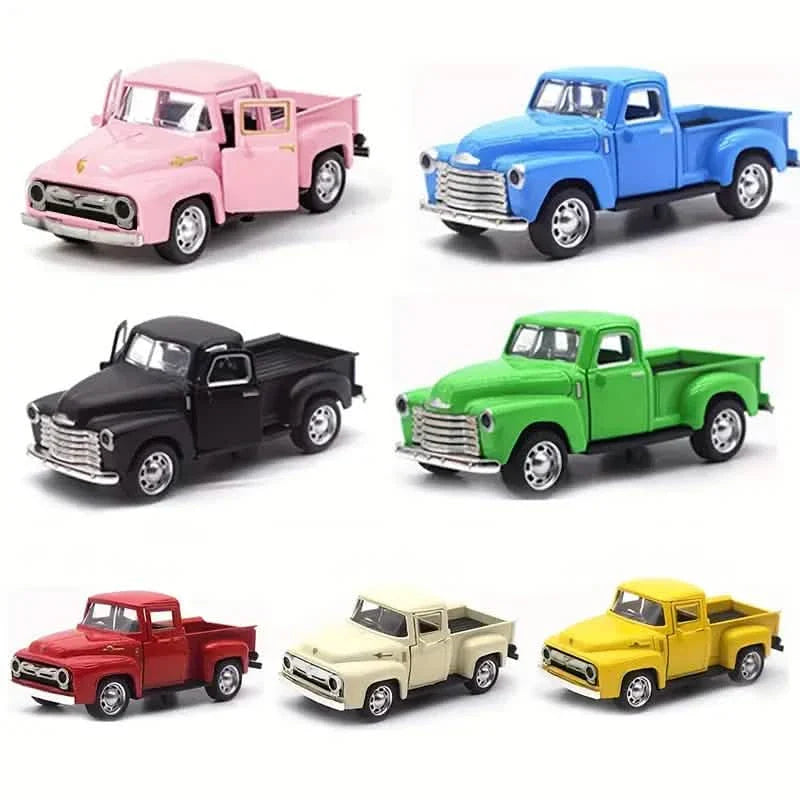 Vintage Mini Diecast  Truck Christmas Metal Farmhouse Decorative Tabletop Storage