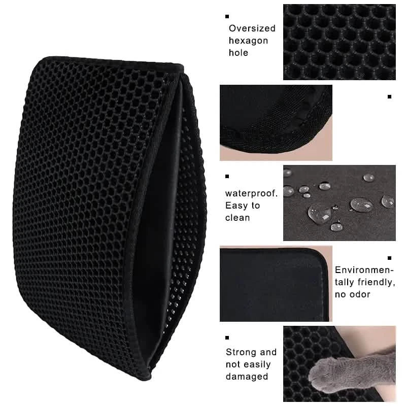 Waterproof EVA Double Layer Cat Litter Trapping Pet Litter Box Mat Clean Pad
