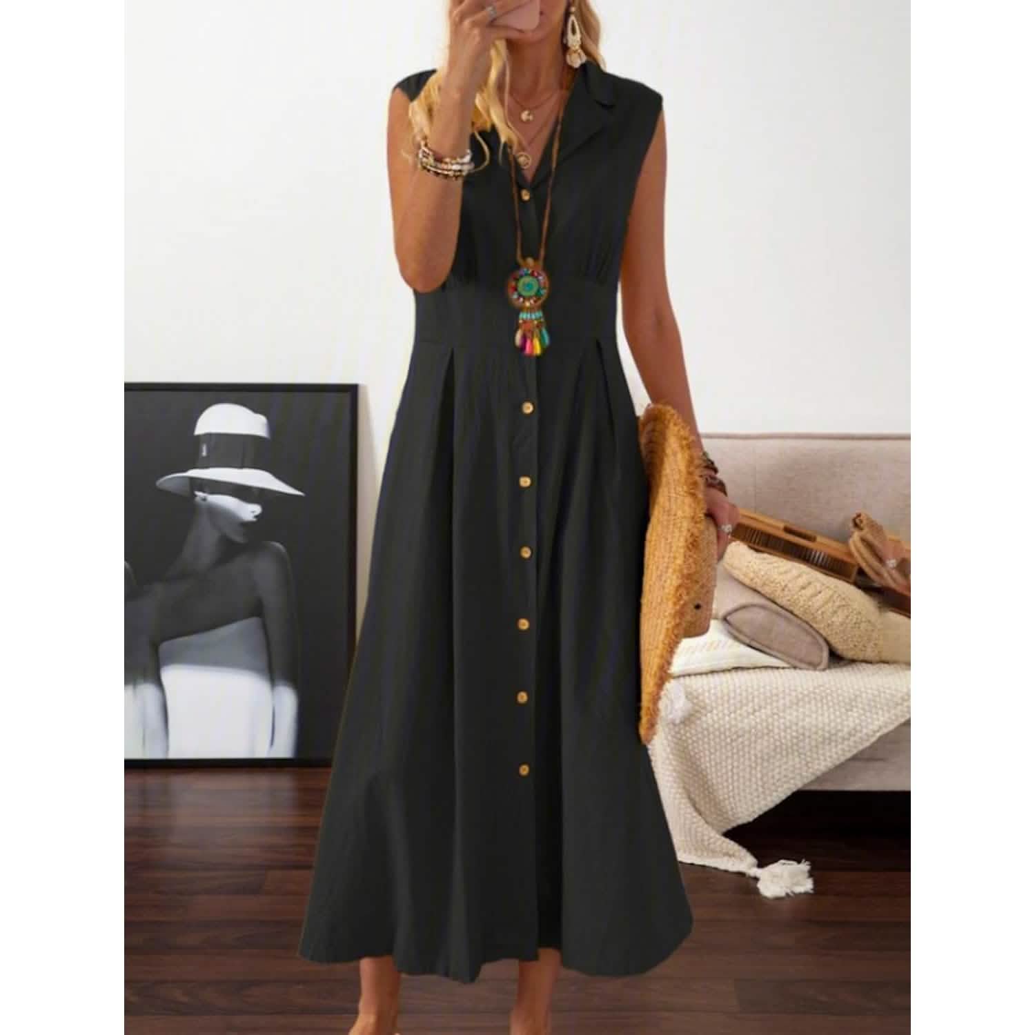 Women's A-Line Shirt Collar Casual Dress