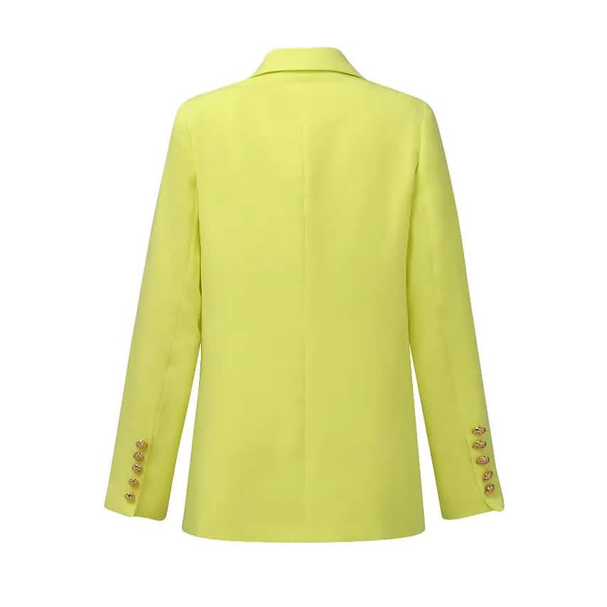 Women's Blazer Solid Color Vintage Style Casual Long Sleeve Coat