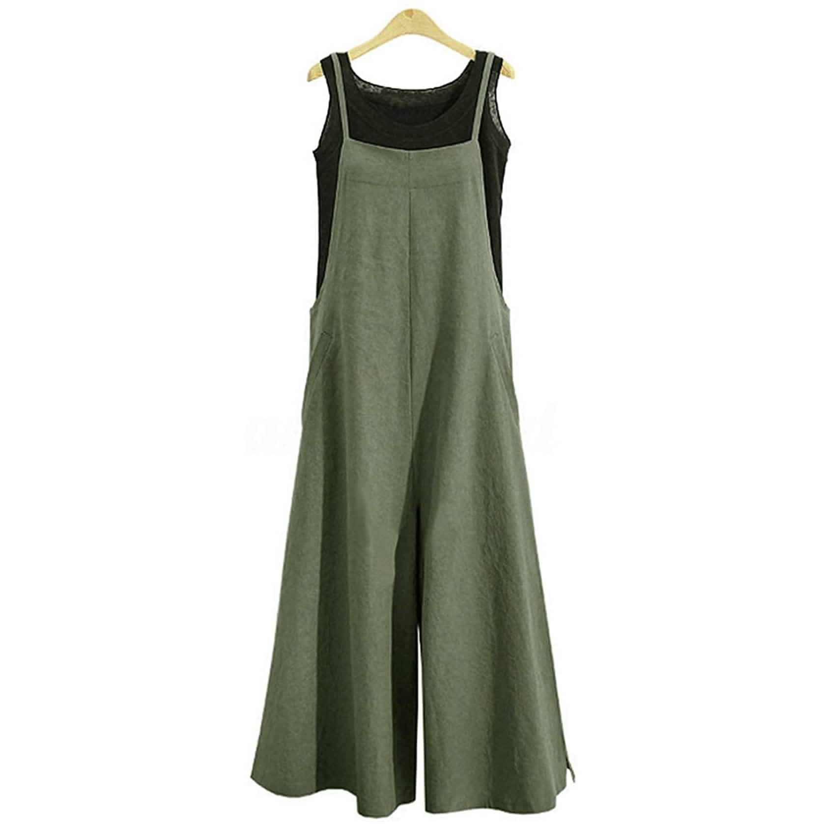 Women's Casual Loose Long Wide Leg Jumpsuits