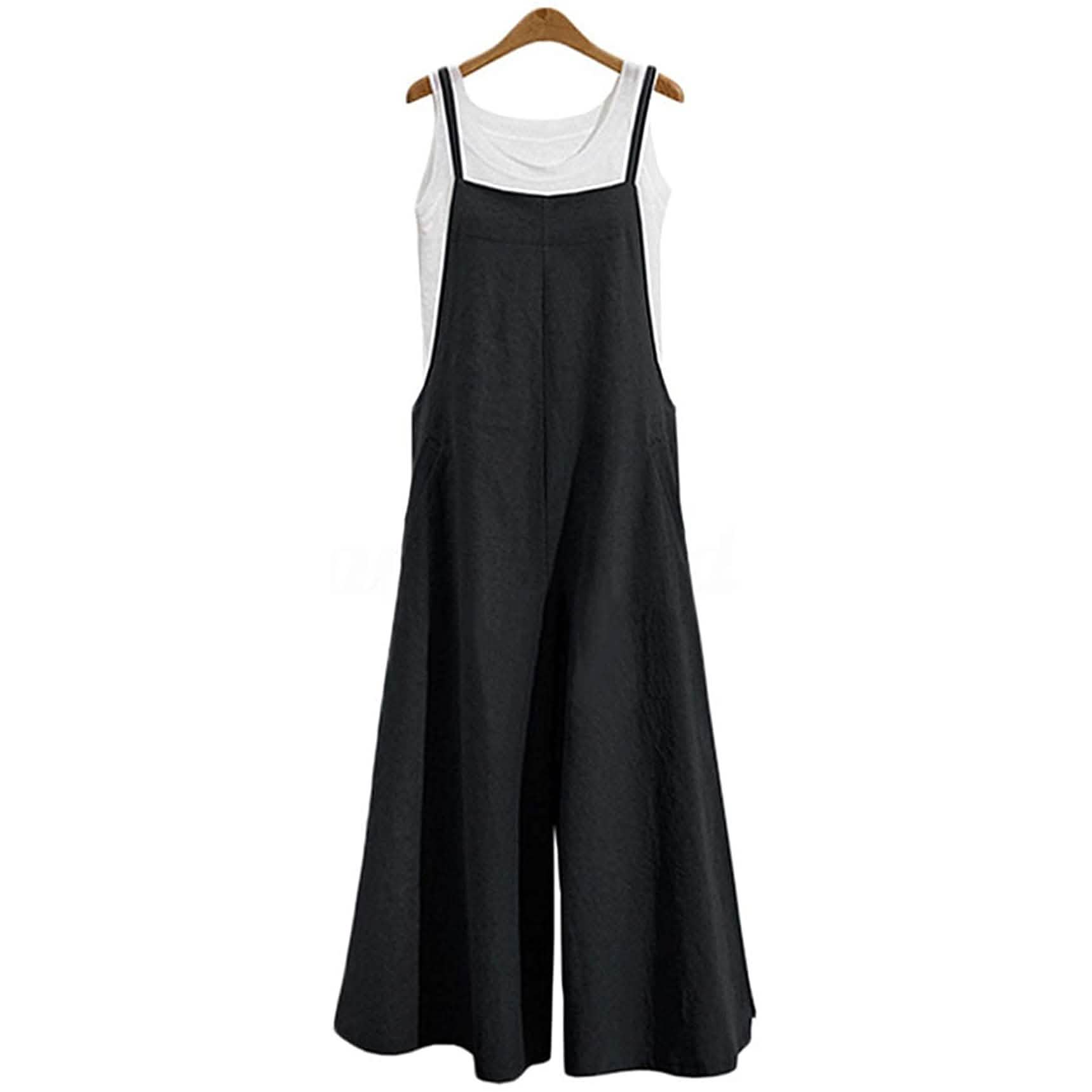 Women's Casual Loose Long Wide Leg Jumpsuits