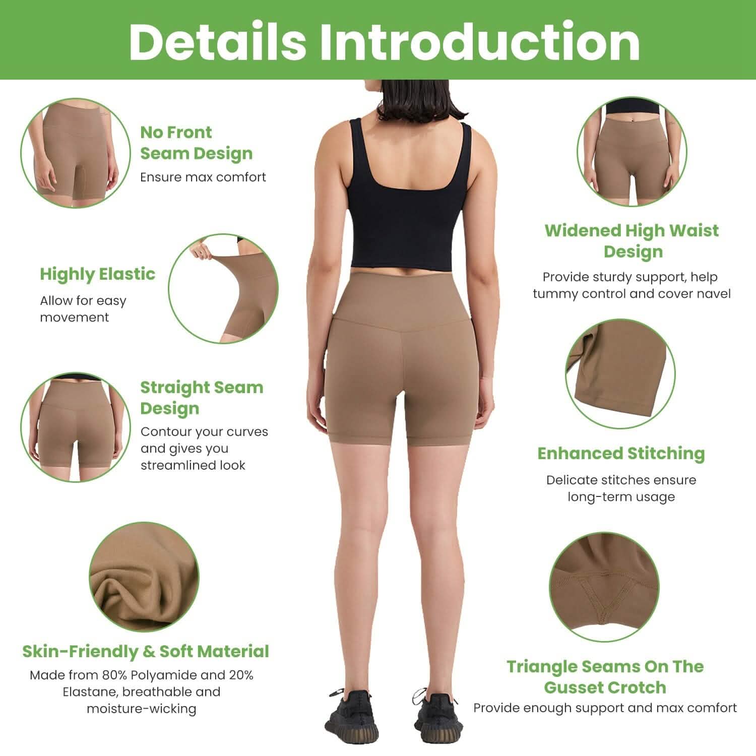 Women's High Waist Biker Shorts