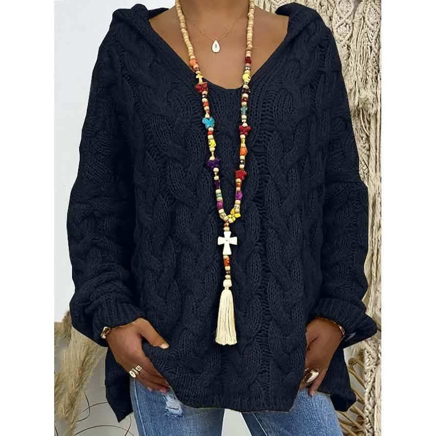 Women's Sweater Oversized Pullover Jumper Knitted Solid Color