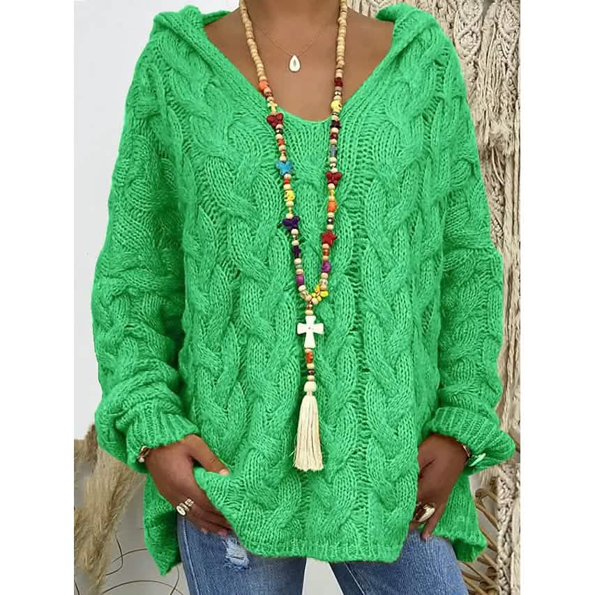 Women's Sweater Oversized Pullover Jumper Knitted Solid Color
