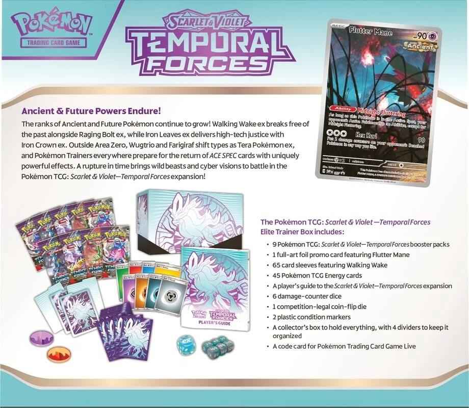 Temporal Forces Elite Trainer Box - SV05: Temporal Forces (TEF)
