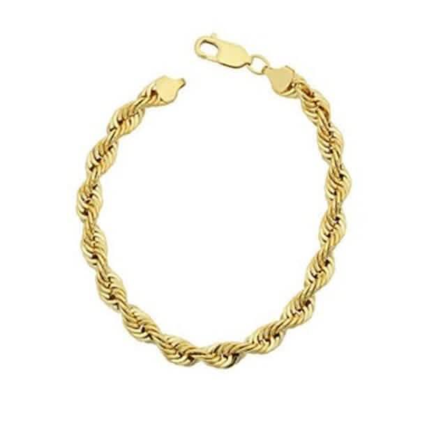 Yellow Gold Cuban, Mariner, Figaro, or Rope Bracelet Gold Filled High Polish Finish